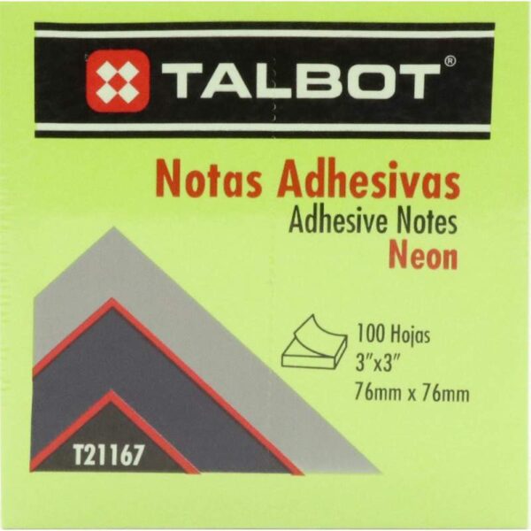 Bloco Talbot Lembrete Adesivo - T21167 - Verde