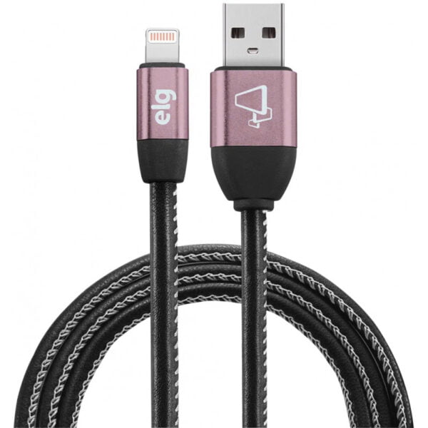 Cabo Lightning USB ELG SKN810BK Thermoplastic Elastome (1 metro) Preto/Rosa