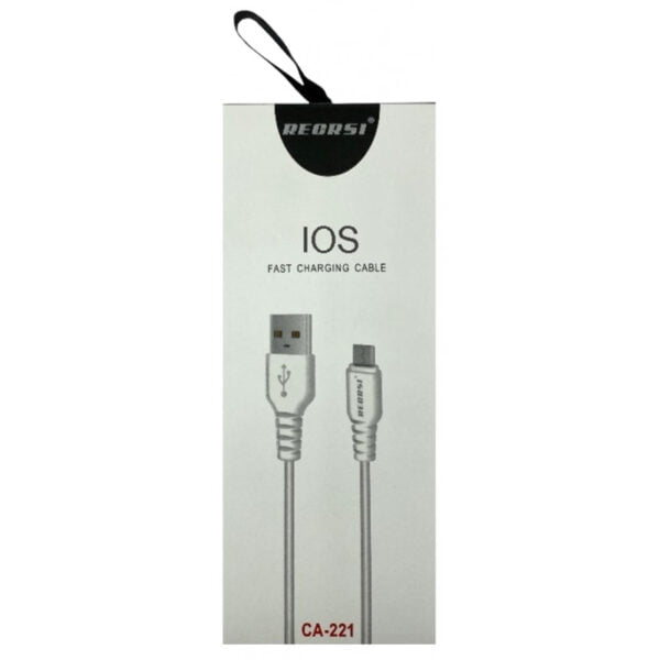 Cabo Lightning USB Recrsi CA-221 - Branco (1m)