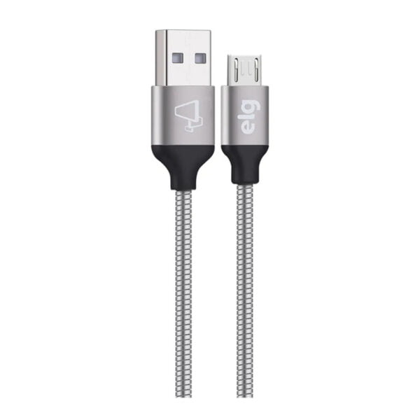 Cabo Micro USB ELG INX510SL Blindado Inox (1 metro) Prata