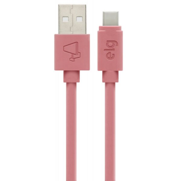 Cabo USB-C ELG TC15PKMAX Elastômero Termoplástico (1.5 metros) Rosa