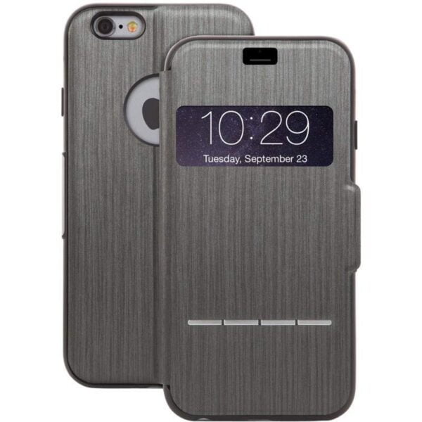 Capa de Couro  para iPhone 6/6S Moshi SenseCover Preto