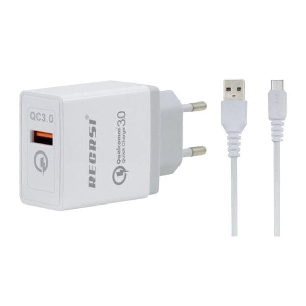 Carregador de Parede Recrsi CH-29 Qualcomm 3.0 - USB-C