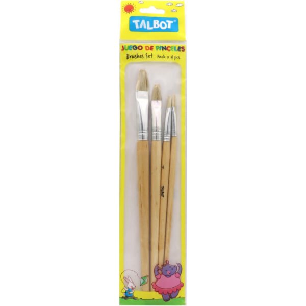 Conjunto de Pincéis para Desenho Talbot T82000 - (4 peças)