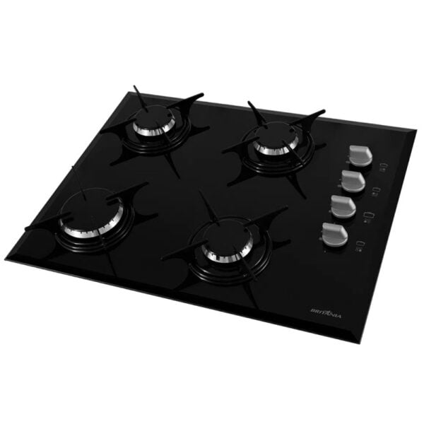 Fogão a Gás Britânia Cooktop BCT4P 4 Bocas (Bi-volt) Preto