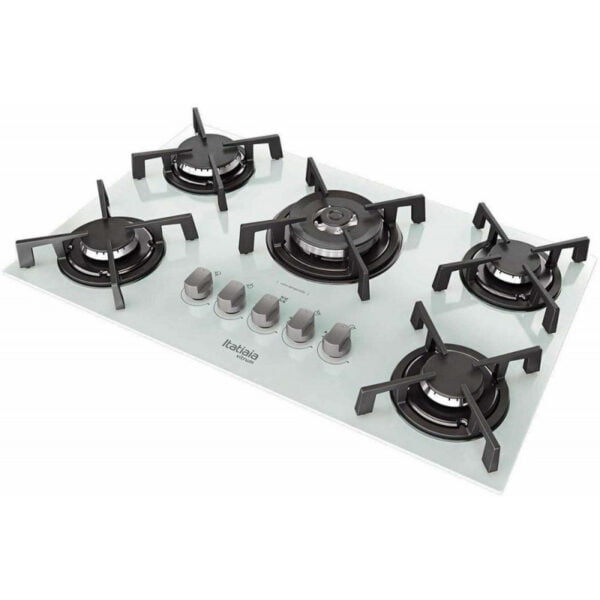 Fogão a Gás Itatiaia Cooktop Vitrum 5Q TP 5 Bocas Bivolt - Branco