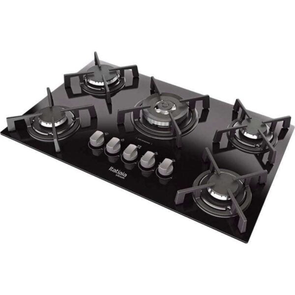 Fogão a Gás Itatiaia Cooktop Vitrum 5Q TP 5 Bocas Bivolt - Preto