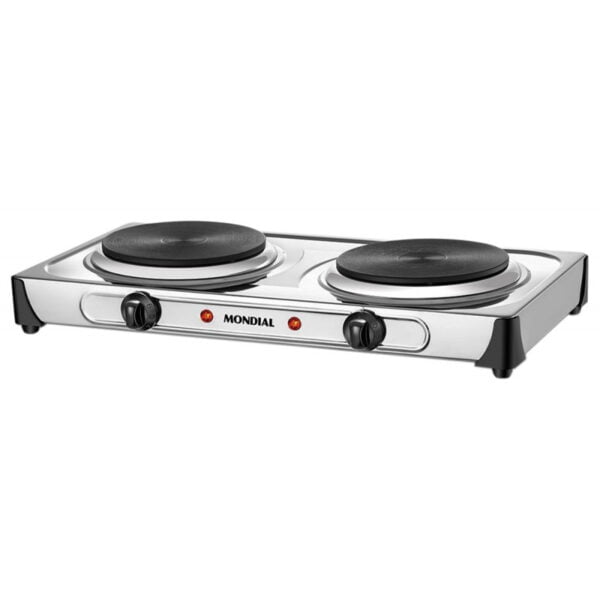 Fogão Elétrico Mondial Fast Cook Dual FE-03 2 Bocas 2000Watts 220V Inox