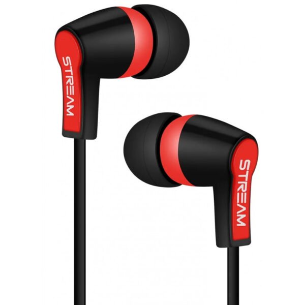 Fone de Ouvido ELG Stream STR08BKRD Intra-Auricular com Microfone Preto/Vermelho