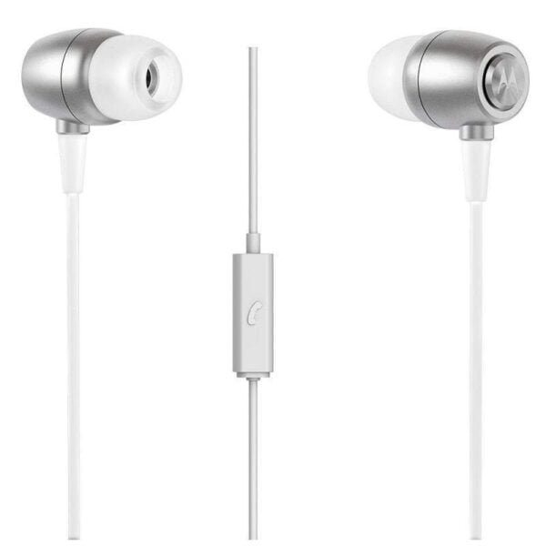 Fone de Ouvido Motorola Earbuds Metal SH009 com Microfone Prata