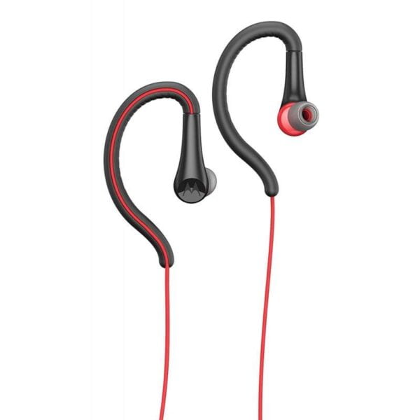 Fone de Ouvido Motorola Earbuds Sport SH008 com Microfone Preto/Vermelho