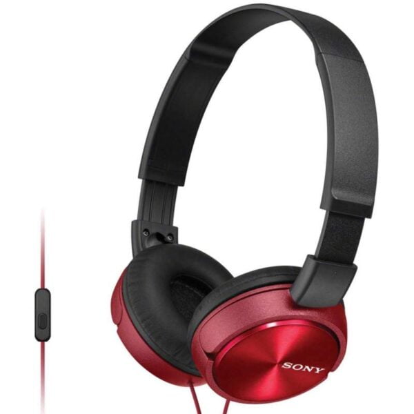 Fone de Ouvido Sony Professional MDR-ZX310AP com Microfone Vermelho