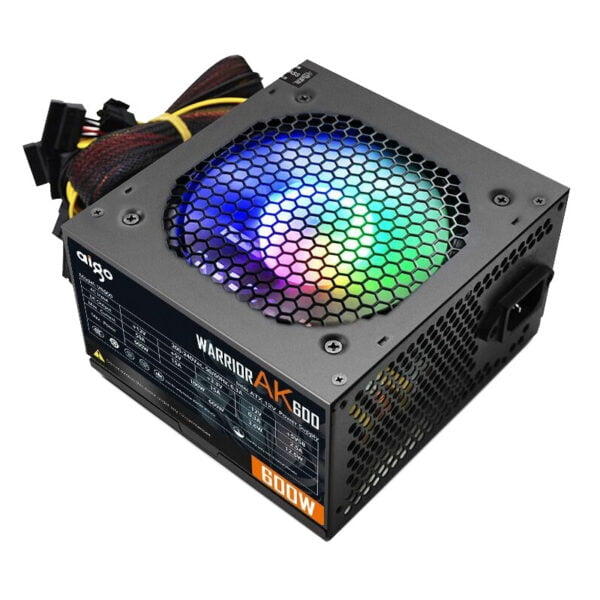 Fonte Para Gabinete Aigo ATX WarriorAK600 600W RGB