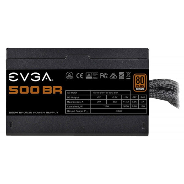 Fonte Para Gabinete EVGA 500W BR 80 Plus Bronze 100-BR-0500-K1