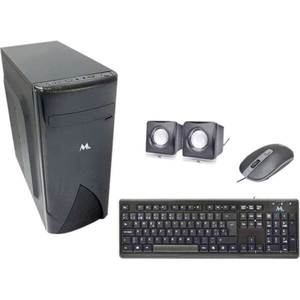 Gabinete ATX MTEK D087B Kit Barebone Teclado