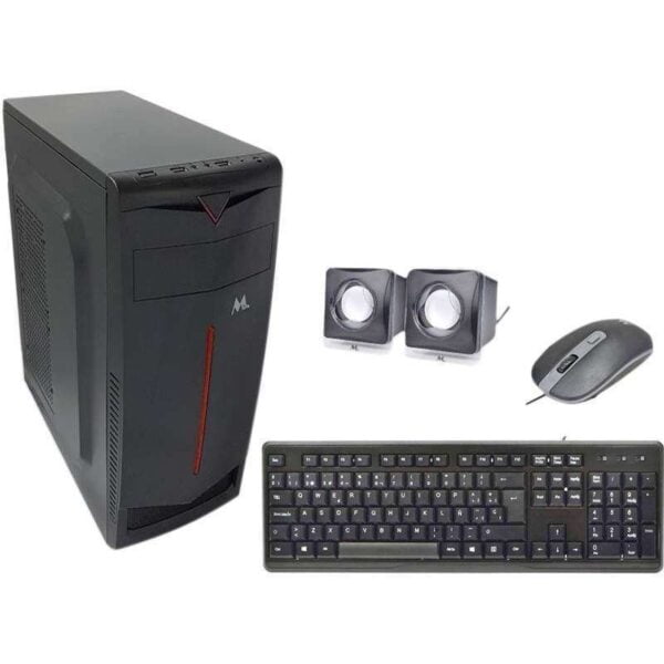 Gabinete ATX MTEK D093B Kit Barebone Teclado