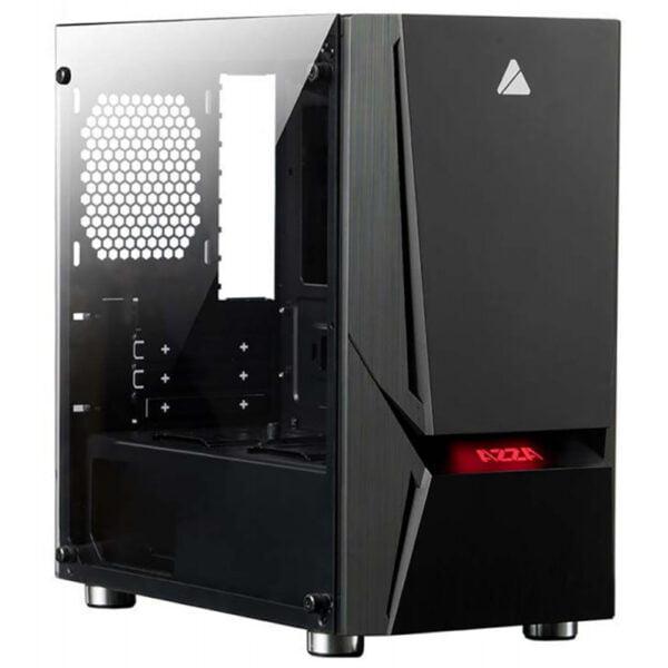 Gabinete Gaming Azza Luminous 110F Lateral de Vidro (Sem Fonte) Preto