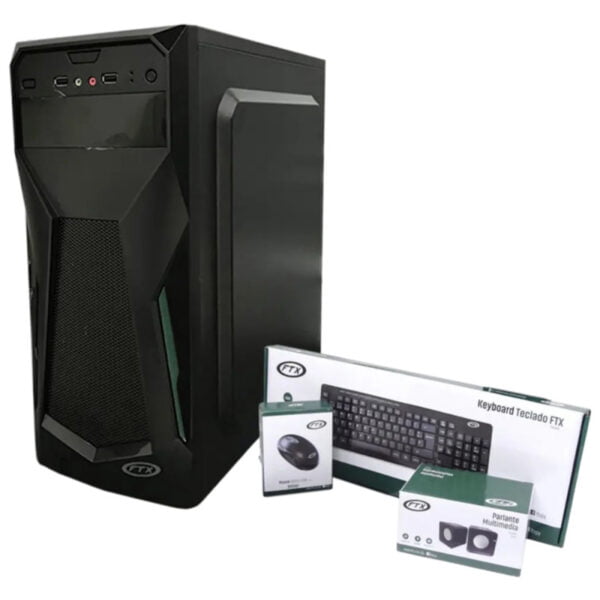 Gabinete Kit FTX3705 500w + Mouse + Teclado Multimidia + Speaker/ Espanhol