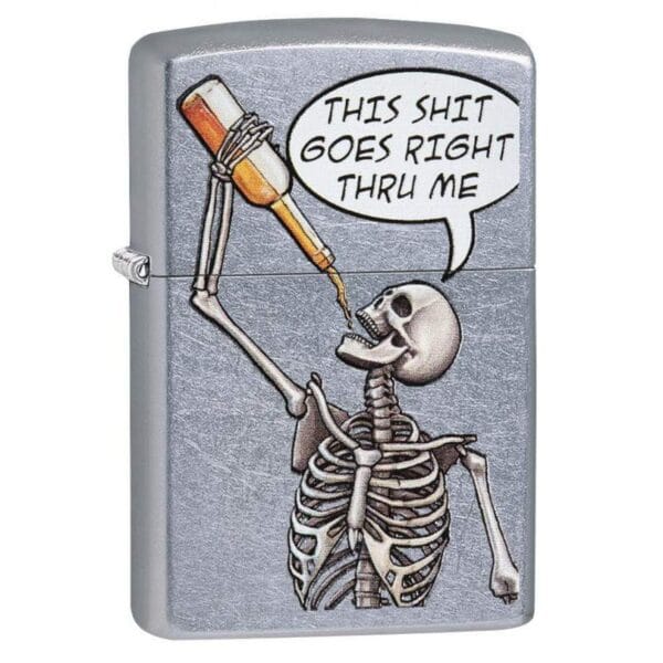 Isqueiro Zippo Drinking Skeleton 29613