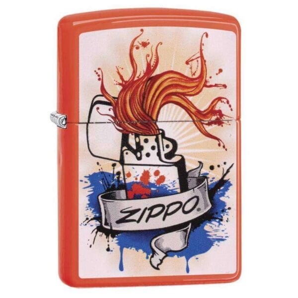 Isqueiro Zippo Neon Orange Splash 29605