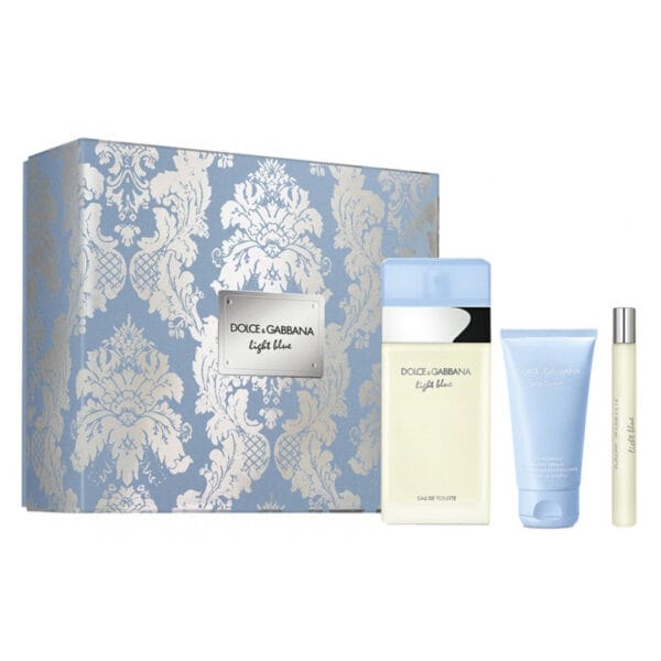 Kit Perfume Dolce & Gabbana Light Blue EDT 100mL + 10mL + Body 50mL - Feminino