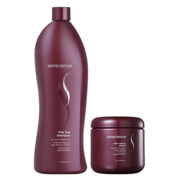 Kit Shampoo + Máscara Capilar Senscience True Hue (1L + 500mL)