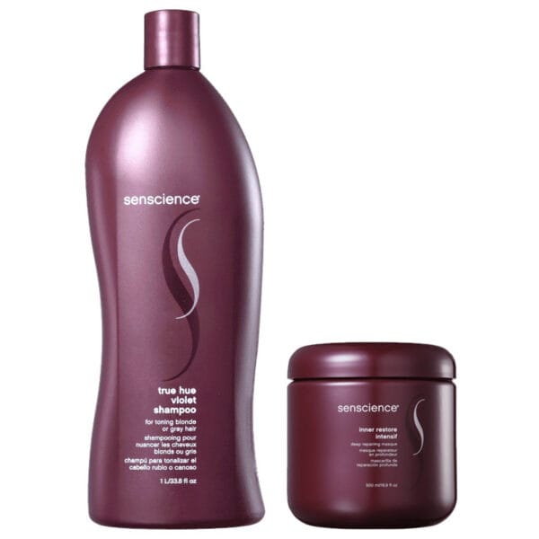 Kit Shampoo + Máscara Capilar Senscience True Hue Violet (1L + 500mL)