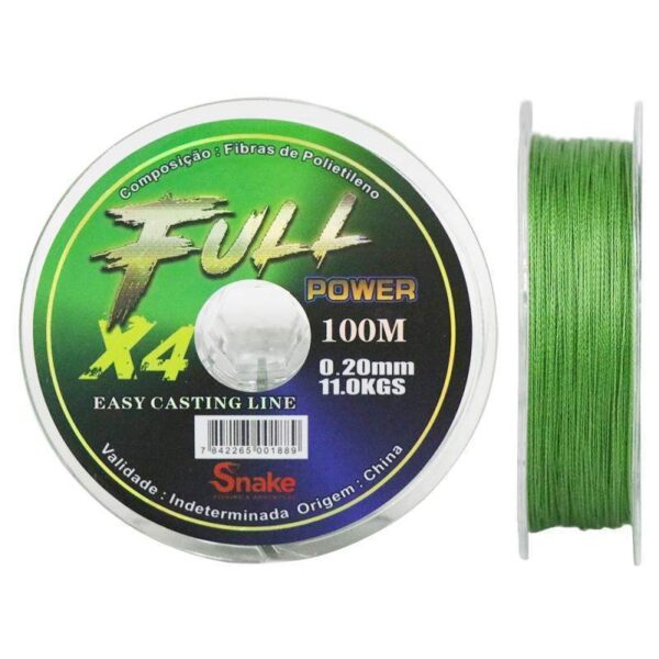 Linha Multifilamento Snake Fullpower 4X 0.20mm 11kgs 100m