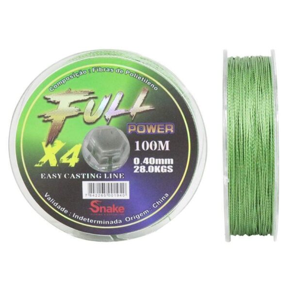 Linha Multifilamento Snake Fullpower 4X 0.40mm 28kgs 100m