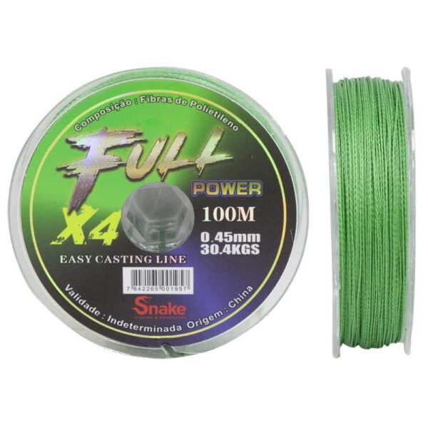 Linha Multifilamento Snake Fullpower 4X 0.45mm 30.4kgs 100m