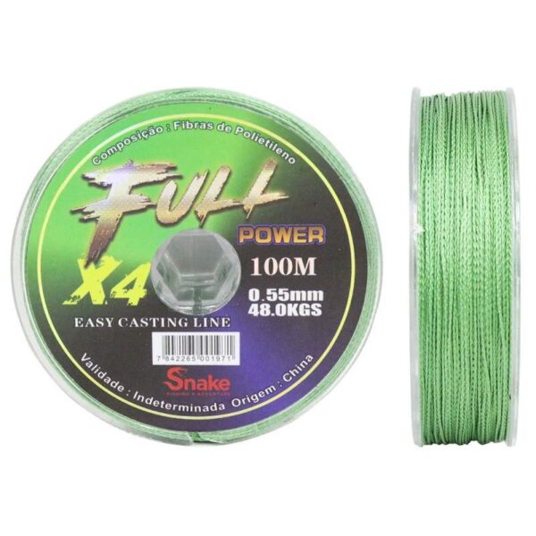 Linha Multifilamento Snake Fullpower 4X 0.55mm 48kgs 100m