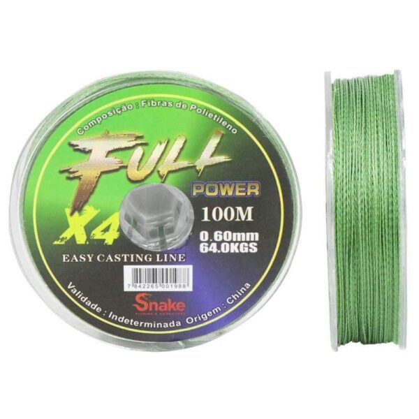 Linha Multifilamento Snake Fullpower 4X 0.60mm 64kgs 100m