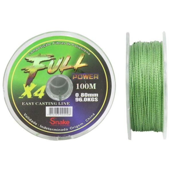 Linha Multifilamento Snake Fullpower 4X 0.80mm 96kgs 100m