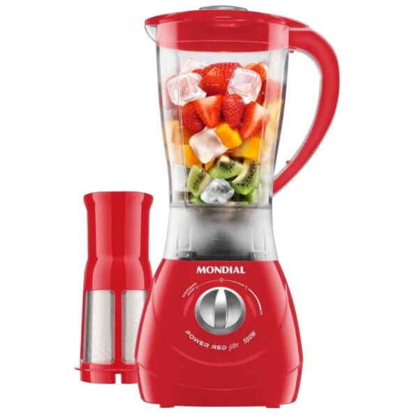 Liquidificador Mondial Power Red L-77 de 2 Velocidades (220V/50-60Hz) - Vermelho