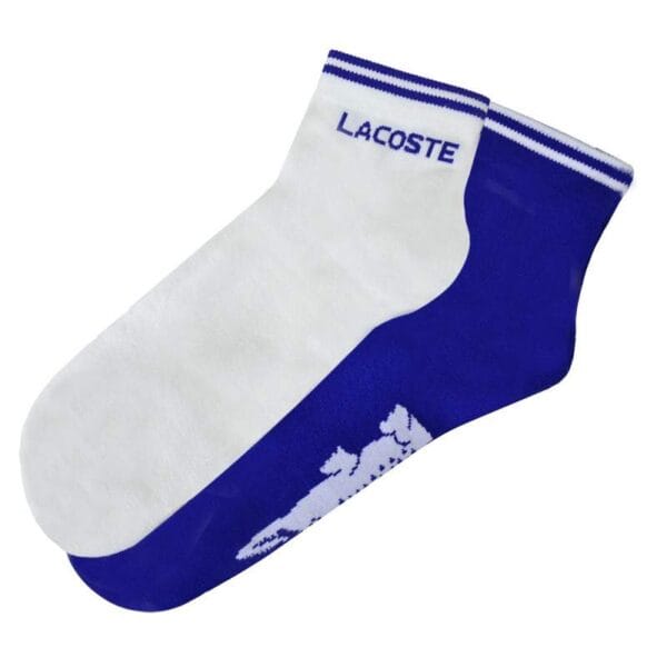 Meias Lacoste RA8495 21 3RE 6 - Branco/Azul (2 Jogos)