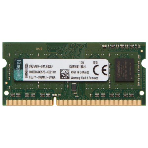 Memória P/Notebook Kingston 4GB/1600 MHz DDR3 SODIMM KVR16S11S8/4