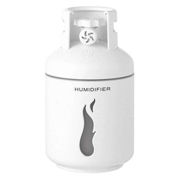 Mini Umidificador com luz LED Gas Tank J19973 300mL - Branco