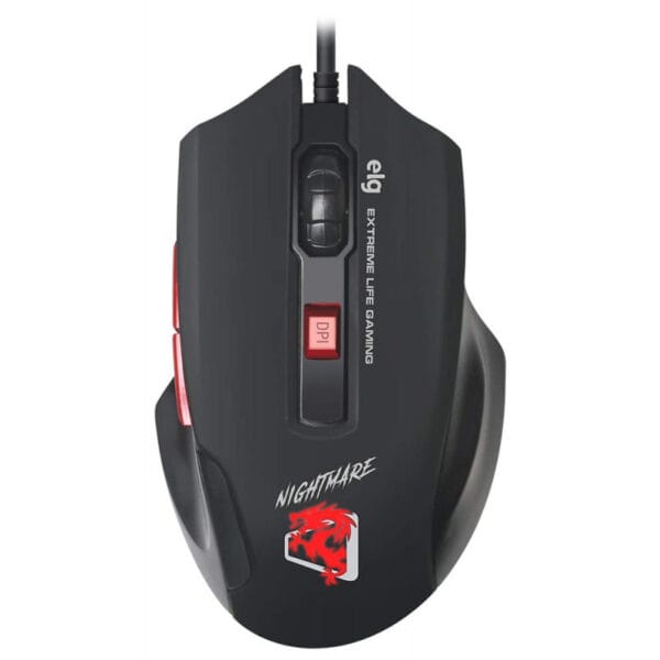 Mouse Gamer ELG MGNM NightMare 4.800 DPI USB com Fio