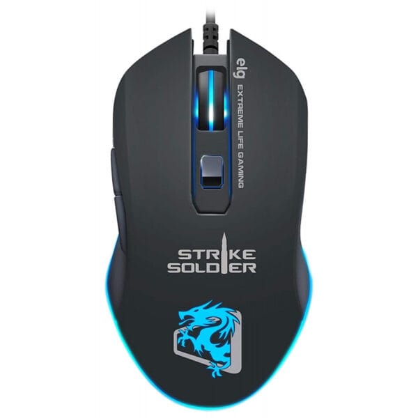 Mouse Gamer ELG MGSS Strike Soldier 4.800 DPI USB com Fio