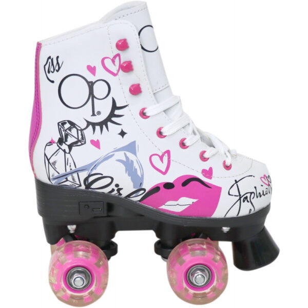 Patins OP Roller Amistad Lights J5 Branco