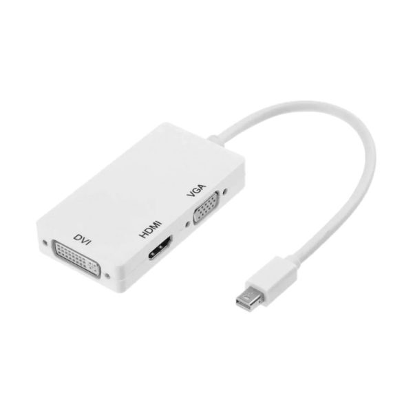 Adaptador Mini Display Port para VGA H / HDMI H / DVI-I H