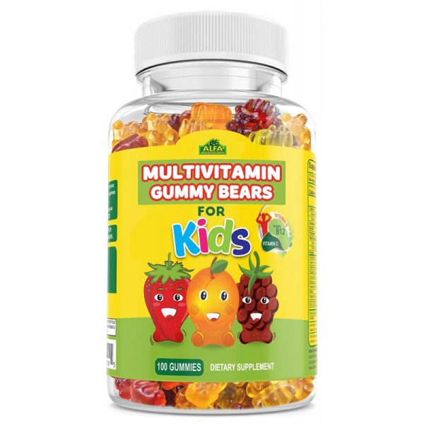 Alfa Vitamins Multivitamin Gummy Bears For Kids (100 Gummies)