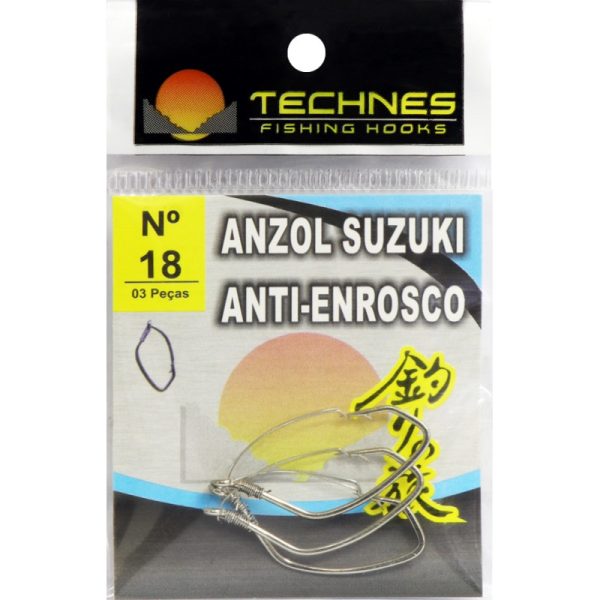 Anzol Technes Suzuki Anti-Enronso 18 (3 Pçs)