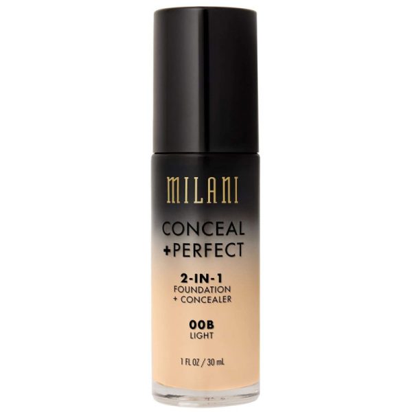 Base Liquido Milani Conceal + Perfect 2 en 1 00 Light Natural - 30mL