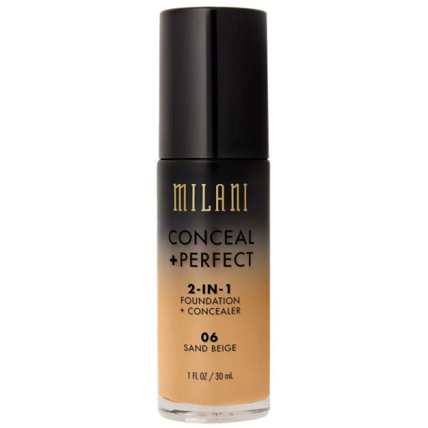 Base Liquido Milani Conceal + Perfect 2 en 1 06 Sand Beige - 30mL