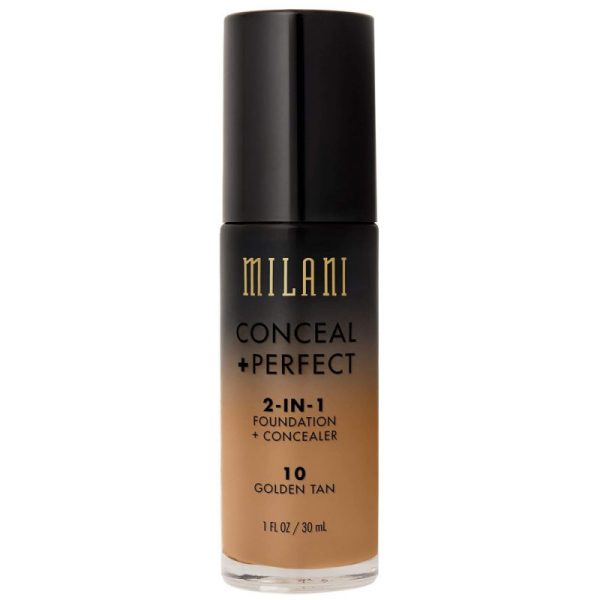 Base Liquido Milani Conceal + Perfect 2 en 1 10 Golden Tan - 30mL