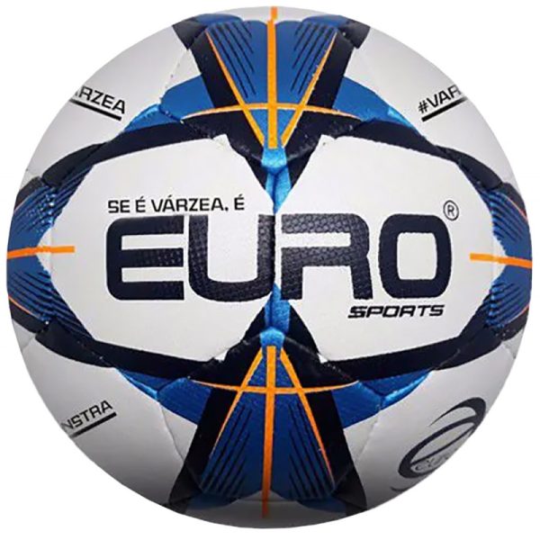 Bola de Futebol Euro NEE0050 Campo Pro Branco/Azul - N° 5