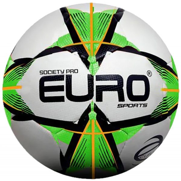 Bola de Futebol Euro NEE0054 Society Pro Branco/Verde - N° 5