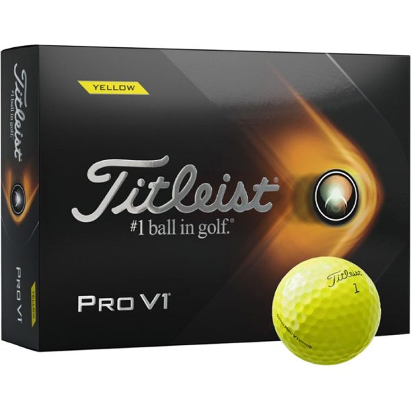 Bola de Golfe Titleist Pro V1 Amarelo (12 Unidades)