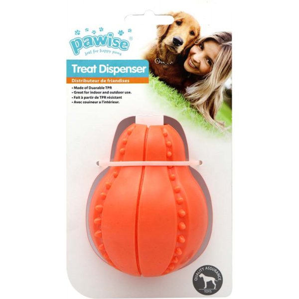 Brinquedo dispenser de ração para Mascotes Laranja - Pawise Treat Dispenser 14525